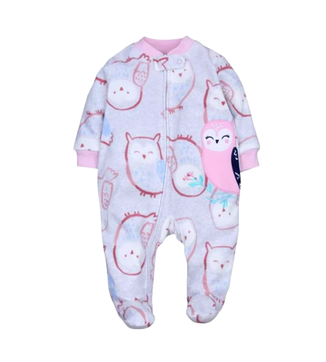 The Hassan - Newborn Baby Fleece Romper Animal Zipper Jumpsuit Spring Autumn Outfit