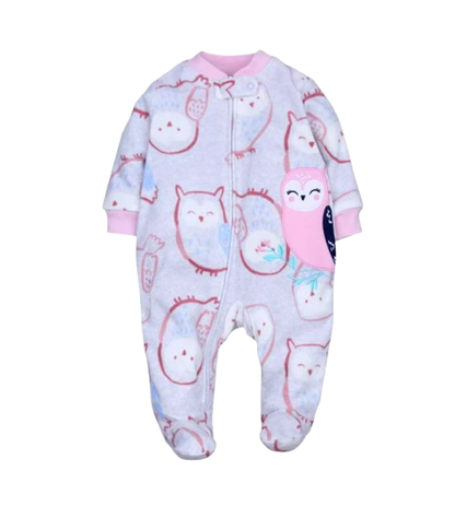 The Hassan - Newborn Baby Fleece Romper Animal Zipper Jumpsuit Spring Autumn Outfit