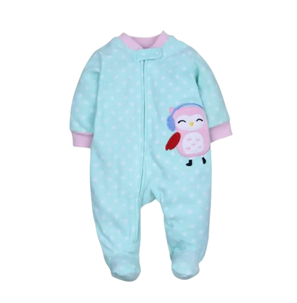 The Hassan - Newborn Baby Fleece Romper Animal Zipper Jumpsuit Spring Autumn Outfit