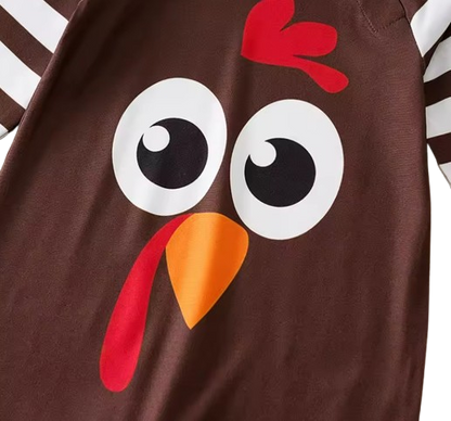 The Arturo - Newborn Baby Thanksgiving Turkey Romper Long Sleeve Autumn Winter Outfit