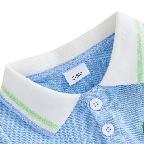 The Jayceon - Baby Boy Golf Embroidered Collared Romper Short Sleeve Summer Outfit