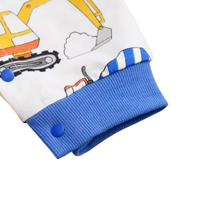 The Kenzo - Baby Engineering Vehicle Print Romper Long Sleeve Cotton Outfit Unisex