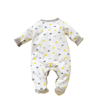 The Zayd - Baby Boy Tiger Print Footed Romper Long Sleeve Autumn Bodysuit Outfit