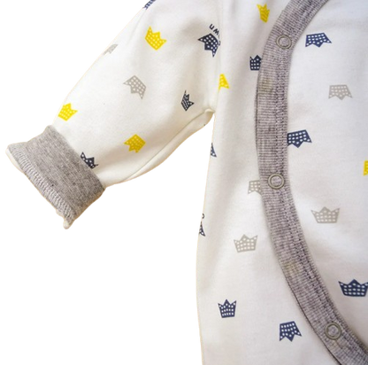 The Zayd - Baby Boy Tiger Print Footed Romper Long Sleeve Autumn Bodysuit Outfit
