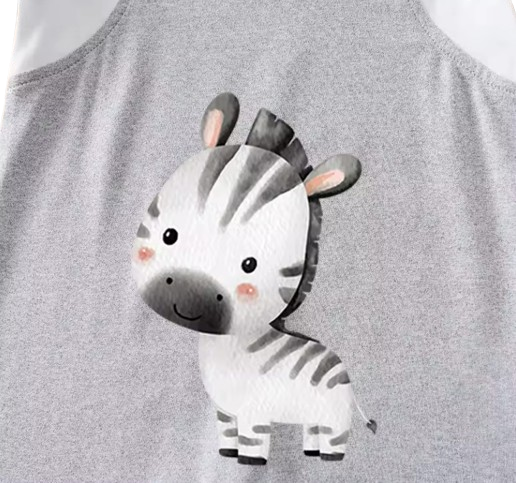 The Leonard - Newborn Baby Boy Zebra Cartoon Romper Short Sleeve Summer Set 2PCS