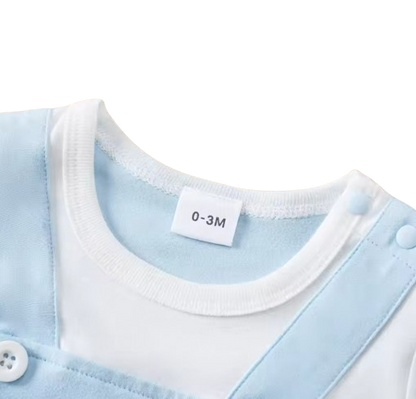 The Amias - Baby Boy Girl Elephant Print Romper Short Sleeve Summer Outfit