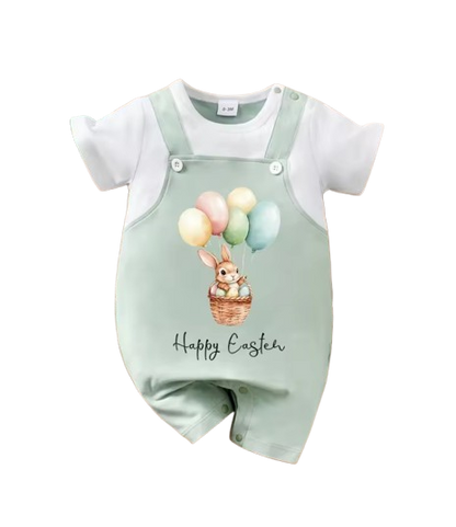 The Lochlan - Newborn Baby Easter Bunny Romper Short Sleeve Summer Outfit