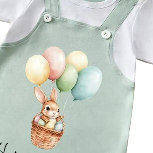 The Lochlan - Newborn Baby Easter Bunny Romper Short Sleeve Summer Outfit