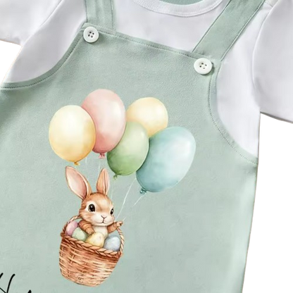 The Lochlan - Newborn Baby Easter Bunny Romper Short Sleeve Summer Outfit