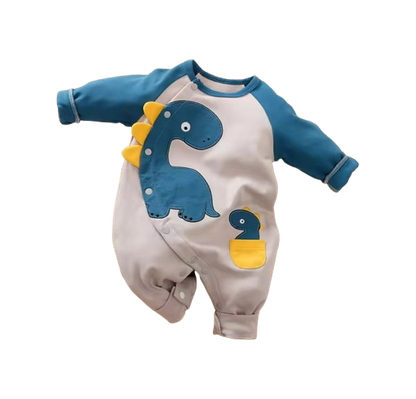 The Chris - Baby Dinosaur Print Cotton Bodysuit Long Sleeve Spring Autumn Outfit