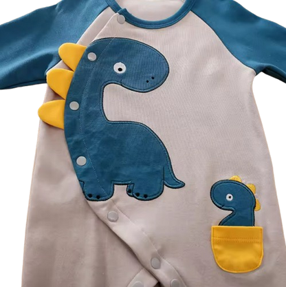 The Chris - Baby Dinosaur Print Cotton Bodysuit Long Sleeve Spring Autumn Outfit