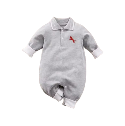 The Uriah - Infant Baby Cotton One Piece Romper Long Sleeve Casual Outfit