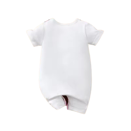 The Valentin - Newborn Baby Bear Print Fake Suspender Romper Short Sleeve Summer Outfit