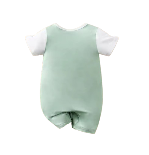 The Aries - Newborn Baby Green Koala Print Romper Short Sleeve Summer Outfit