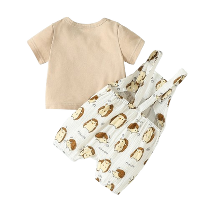 The Creed - Baby Boy 2PCS Animal T-Shirt & Suspender Shorts Summer Outfit Set