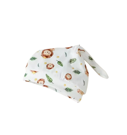 The Wilson - Newborn Baby Boy Lion Print Hoodie Shorts Hat Set Casual Outfit 3PCS
