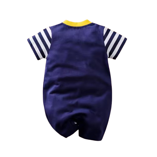 The Vincenzo - Newborn Baby Giraffe Print Cotton Romper Short Sleeve Summer Outfit