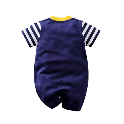 The Vincenzo - Newborn Baby Giraffe Print Cotton Romper Short Sleeve Summer Outfit