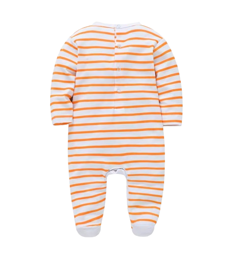 The Madden - Baby Boy Fox Print 100% Cotton Long Sleeve Romper Summer Outfit