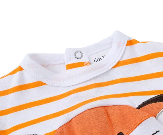 The Madden - Baby Boy Fox Print 100% Cotton Long Sleeve Romper Summer Outfit