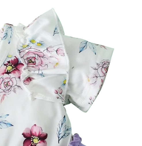 The Maliyah - Baby Girl 2PCS Floral Ruffle Dress & Headband Summer Party Outfit