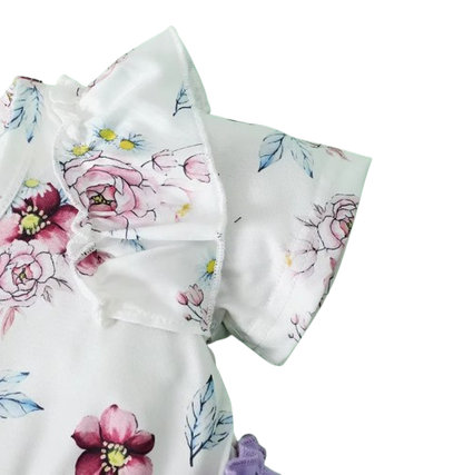 The Maliyah - Baby Girl 2PCS Floral Ruffle Dress & Headband Summer Party Outfit