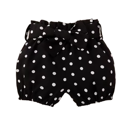 The Azariah - Baby Girl 3PCS Rabbit T-Shirt Polka Dot Shorts & Headband Outfit