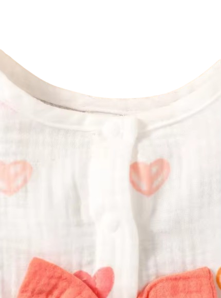 The Ariah - Baby Girl 2PCS Cotton Love Print Dress & Hat Summer Outfit