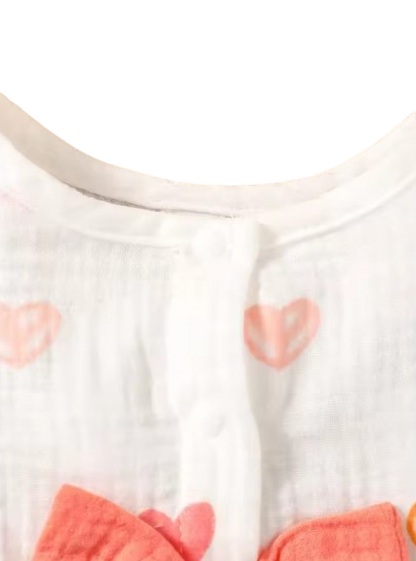 The Ariah - Baby Girl 2PCS Cotton Love Print Dress & Hat Summer Outfit