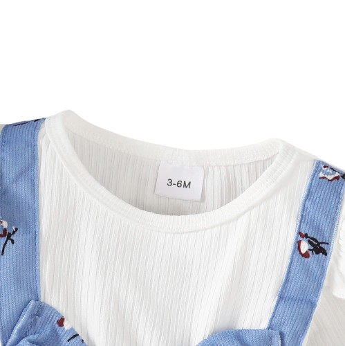 The Rhea - Baby Girl Floral Dress Large Bow & Headband Long Sleeve Autumn Outfit