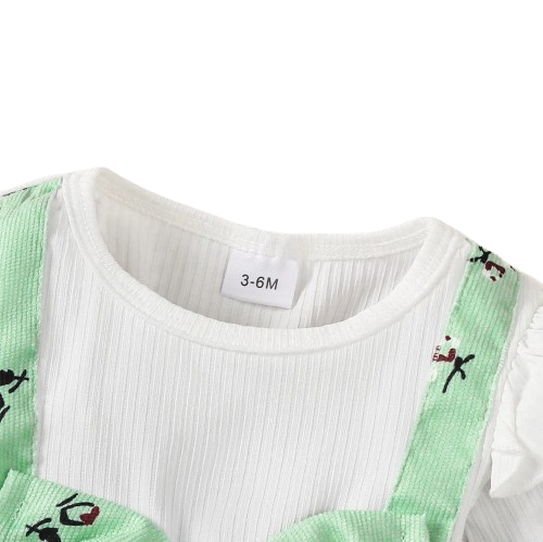 The Rhea - Baby Girl Floral Dress Large Bow & Headband Long Sleeve Autumn Outfit