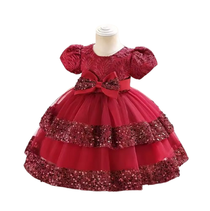 The Lyric - Girls Cotton Bow Party Dress Short Sleeve Summer Bridesmaid Dress