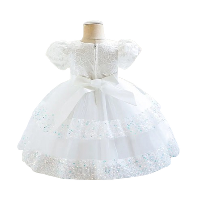 The Lyric - Girls Cotton Bow Party Dress Short Sleeve Summer Bridesmaid Dress