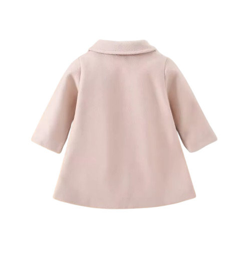 The Shelby - Newborn Baby Girl Korean Beige Bow Long Sleeve Coat Jacket