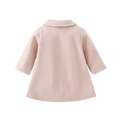 The Shelby - Newborn Baby Girl Korean Beige Bow Long Sleeve Coat Jacket