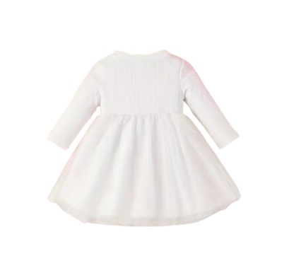 The Hana - Baby Girl Floral Mesh Princess Dress Long Sleeve Spring Autumn Party
