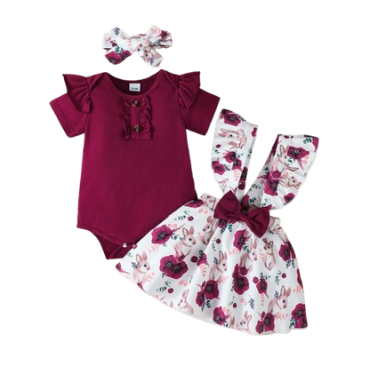 The Briana - Baby Girl 2PCS Ruffle Dress & Headband Sleeveless Summer Outfit