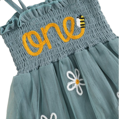The Myra - Baby Girl Embroidered Romper Dress & Bow Headband Summer Outfit