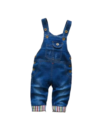 The Lans - Toddler Baby Denim Overalls Soft Jeans Dungarees Jumpsuit