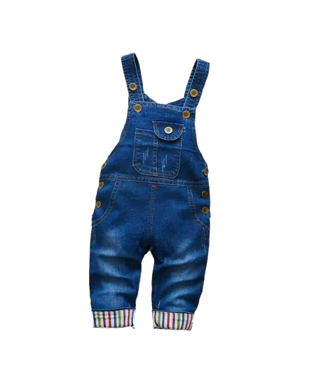The Lans - Toddler Baby Denim Overalls Soft Jeans Dungarees Jumpsuit