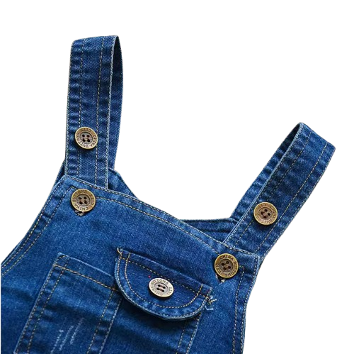 The Lans - Toddler Baby Denim Overalls Soft Jeans Dungarees Jumpsuit