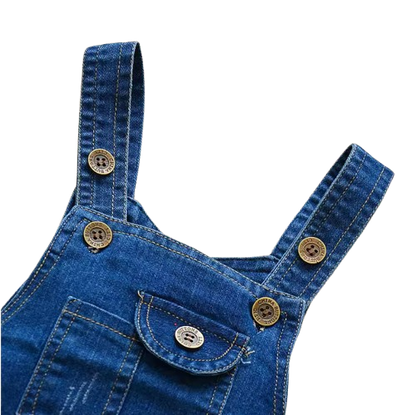 The Lans - Toddler Baby Denim Overalls Soft Jeans Dungarees Jumpsuit