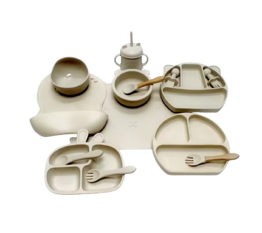 The Blake - Baby Silicone Feeding Set Suction Bowl Spoon & Fork Weaning Tableware