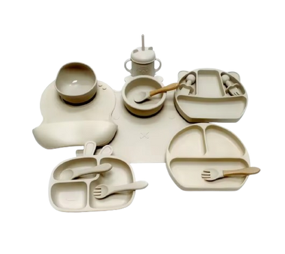 The Blake - Baby Silicone Feeding Set Suction Bowl Spoon & Fork Weaning Tableware