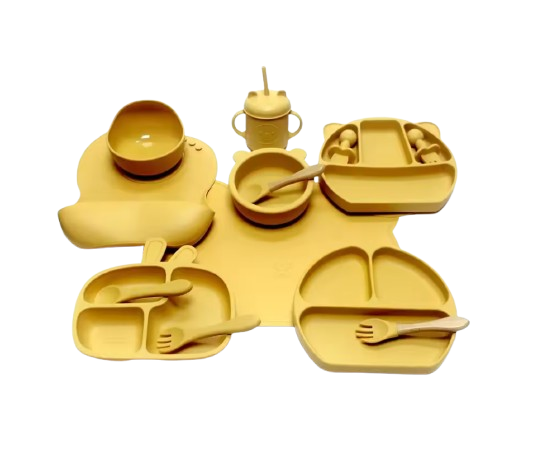 The Blake - Baby Silicone Feeding Set Suction Bowl Spoon & Fork Weaning Tableware