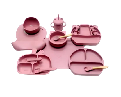 The Blake - Baby Silicone Feeding Set Suction Bowl Spoon & Fork Weaning Tableware