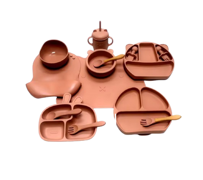 The Blake - Baby Silicone Feeding Set Suction Bowl Spoon & Fork Weaning Tableware