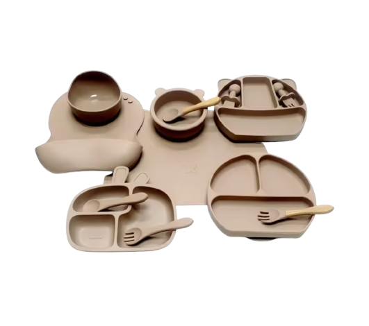 The Blake - Baby Silicone Feeding Set Suction Bowl Spoon & Fork Weaning Tableware