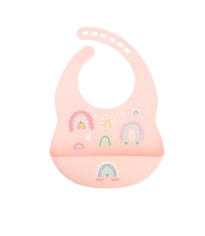 The Vesper - Baby Silicone Bib Waterproof Adjustable Cartoon Feeding Bib with Food Catcher 1PC