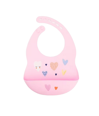 The Vesper - Baby Silicone Bib Waterproof Adjustable Cartoon Feeding Bib with Food Catcher 1PC